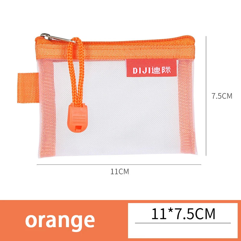 Mini Mesh Zipper Bag – Nylon Card, Coin & Pouch Organizer