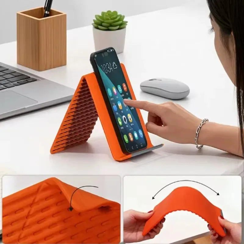 Flexible Foldable Silicone Phone & Tablet Stand | Multi-Angle Phone Tablet Stand Nixie