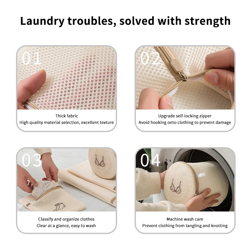 Fine Mesh Laundry Bags Set – Thickened Washing & Travel Storage Mesh Laundry Bag Nixie