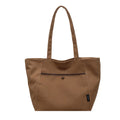 Large Canvas Tote Bag – Women's Korean Shoulder & Work Bag Canvas Tote Bag Nixie Brown