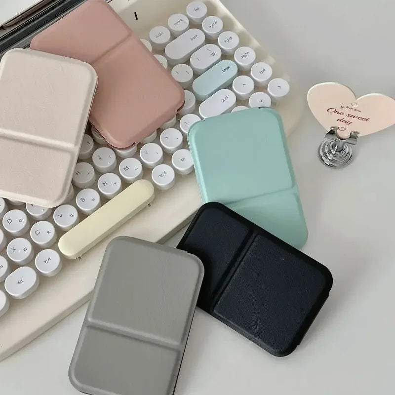 Foldable PU Leather Compact Pocket Makeup Mirror | Nixie