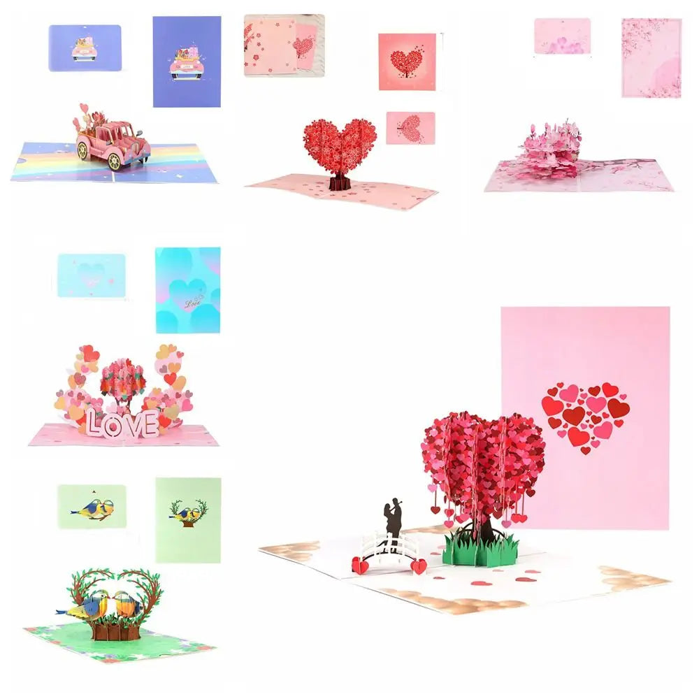3D Pop-Up Love Card – Romantic Wedding Greeting Postcard Pop-Up Greeting Card Nixie