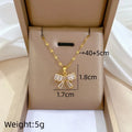 Butterfly Knot Copper Pendant Necklace | Gold Choker for Women Pendant Necklace Nixie XL2606-452