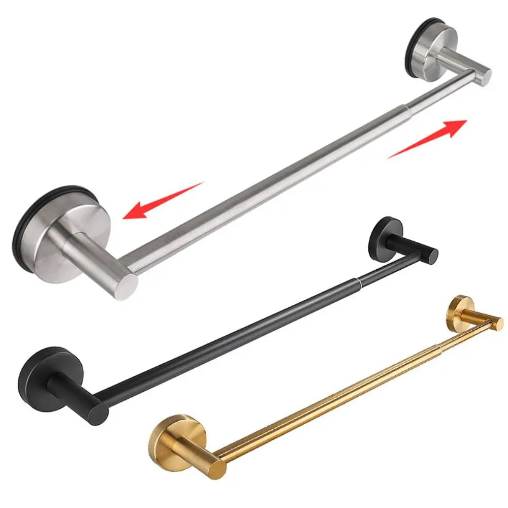 Adjustable Suction Cup Towel Bar – No-Drill Stainless Steel Rack Towel Bar Rack Nixie