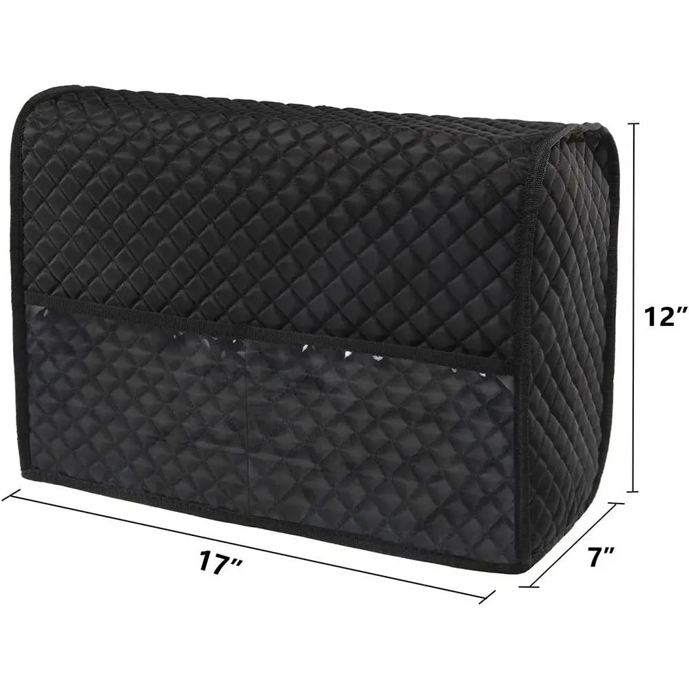 Sewing Machine Dust Cover PVC Waterproof with Storage Pockets