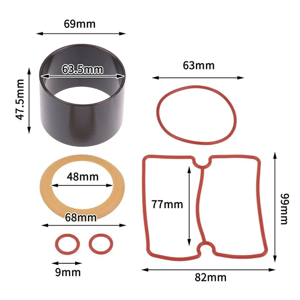 Air Compressor Piston Ring & Cylinder Sleeve Kit 550W–1500W Compressor Repair Kit Nixie