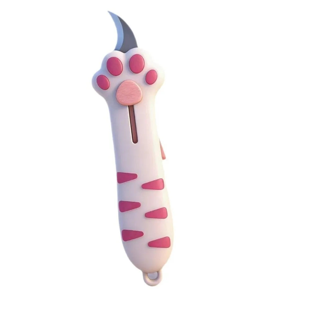 Cat Paw Box Cutter – Cute Portable Paper Cutting Tool Box Cutter Nixie Pink