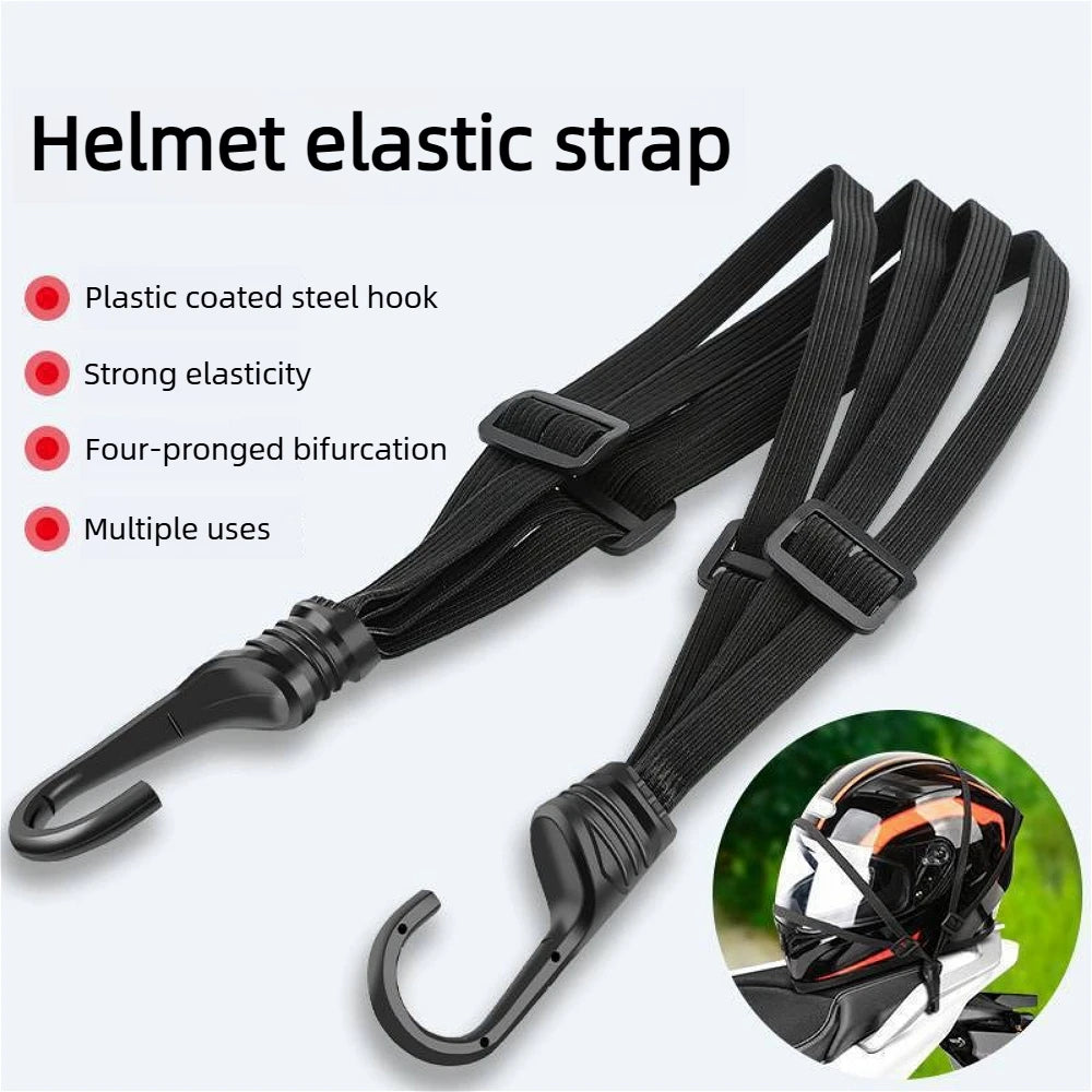 Motorcycle Helmet Elastic Cargo Net Strap with Safety Hooks Motorcycle Cargo Strap Nixie