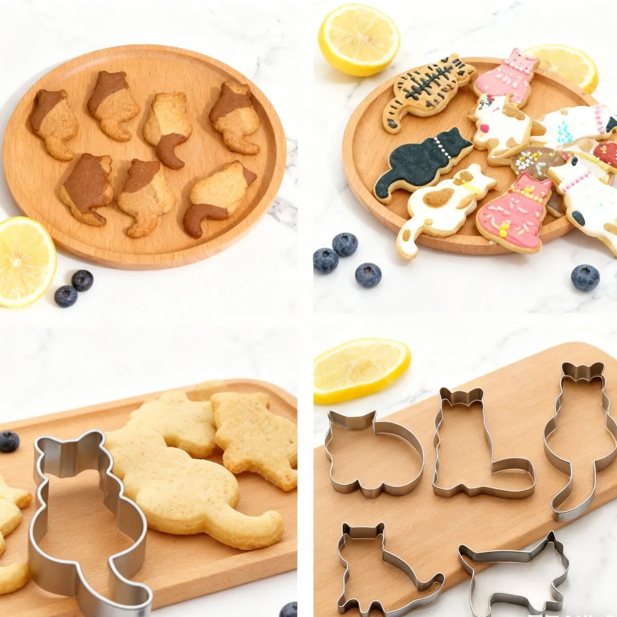 5-Piece Cat Cookie Cutter Set | Food-Grade Stainless Steel Molds Cookie Cutter Set Nixie