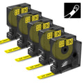 5-Pack 12mm Heat Shrink Tube Tape for Dymo Rhino 18055 Heat Shrink Label Tape Nixie 5Pk Tube Yellow 12mm