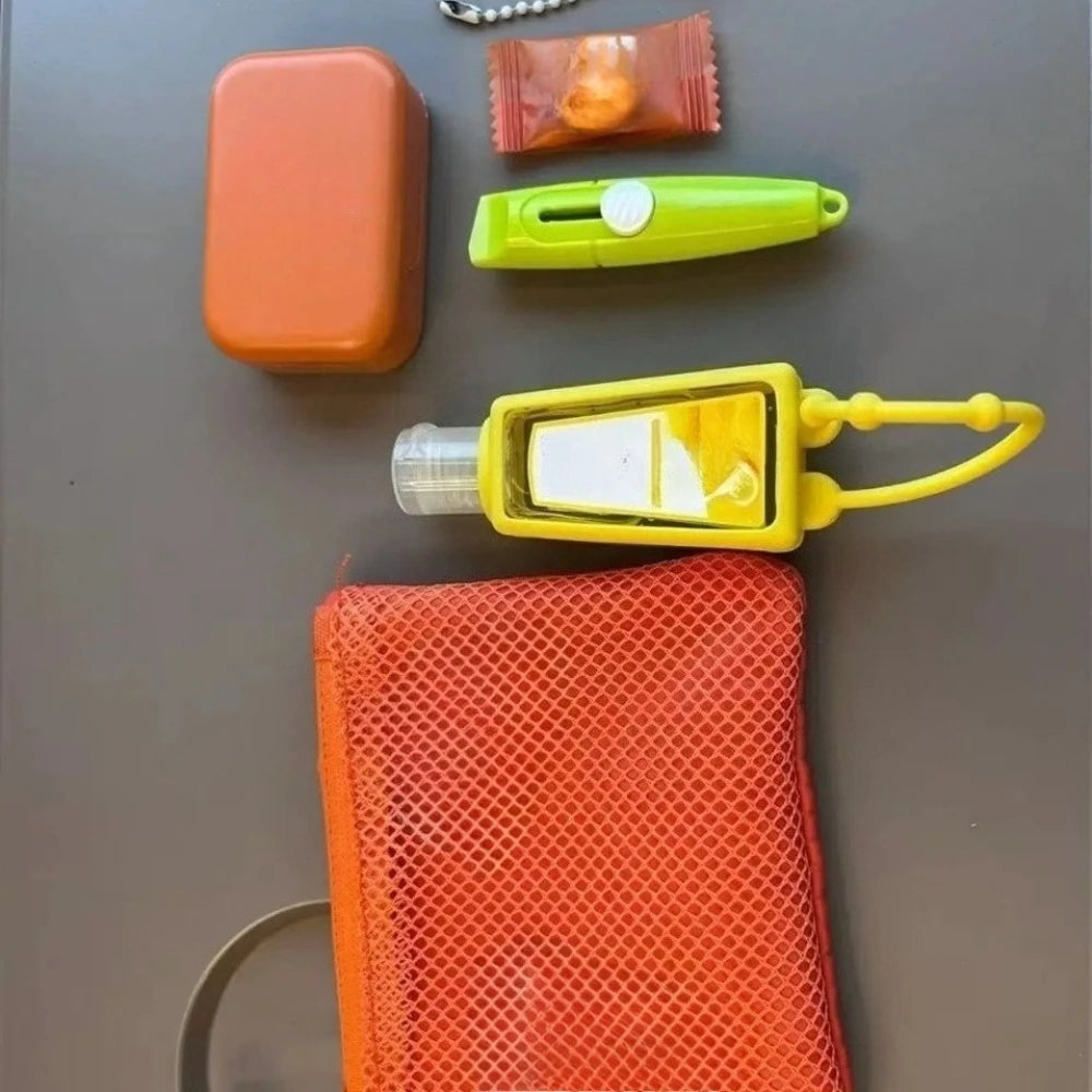 Nixie Mesh Cosmetic Pouch Zipper Travel Organizer Clutch