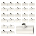 25Pcs Poultry Waterer PVC Tee Fittings for Chickens & Ducks Poultry Waterer Fittings Nixie 25PCS