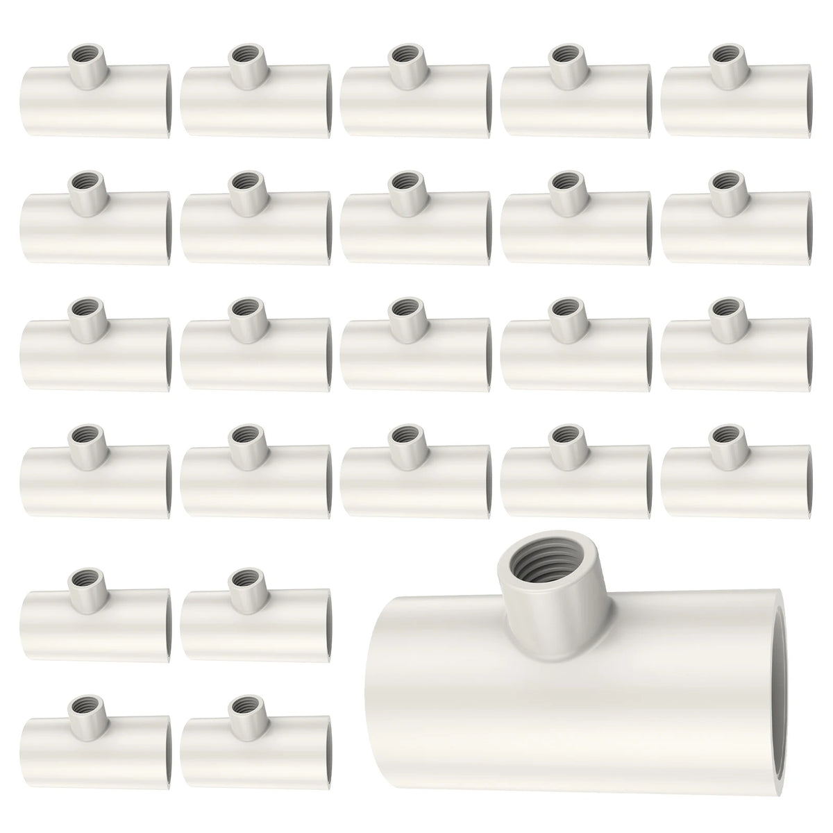 25Pcs Poultry Waterer PVC Tee Fittings for Chickens & Ducks Poultry Waterer Fittings Nixie 25PCS