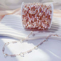 Golden Crystal Beaded Chain for DIY Necklace & Bracelet – Nixie DIY Jewelry Chain Nixie TR 0.5M