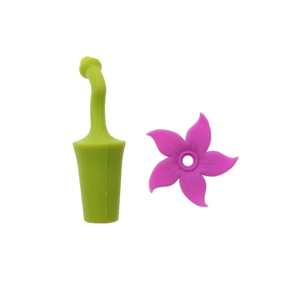 Silicone Wine Bottle Stopper Flower Design – Leak-Proof Wine Bottle Stopper Nixie