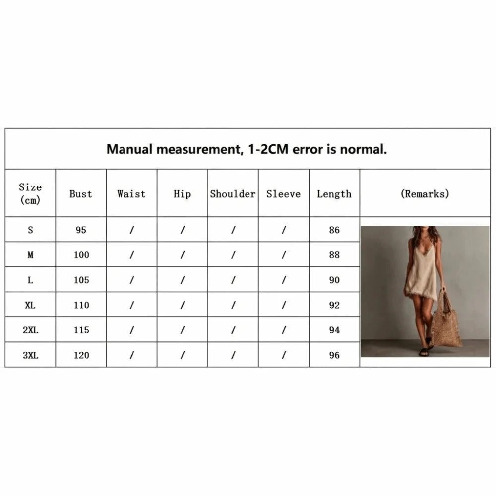 V-Neck Spaghetti Strap Loose Mini Dress – Summer Casual Mini Summer Dress Nixie