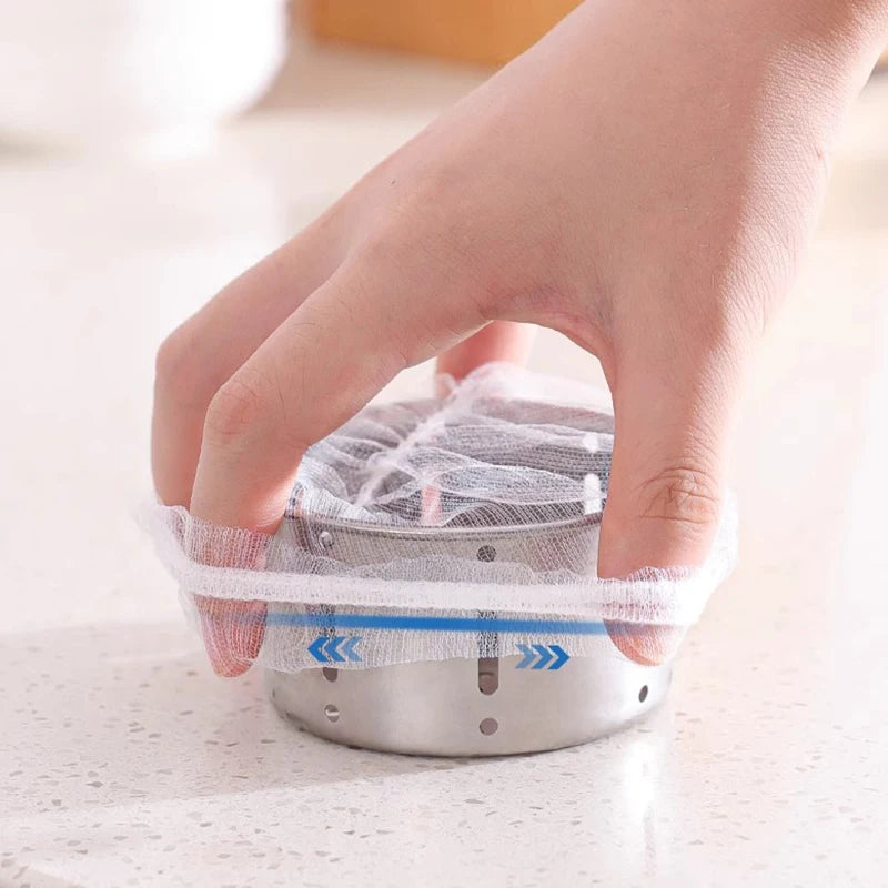 100Pcs Disposable Sink Strainer Bags – Drain Hair & Food Filter Sink Strainer Bags Nixie