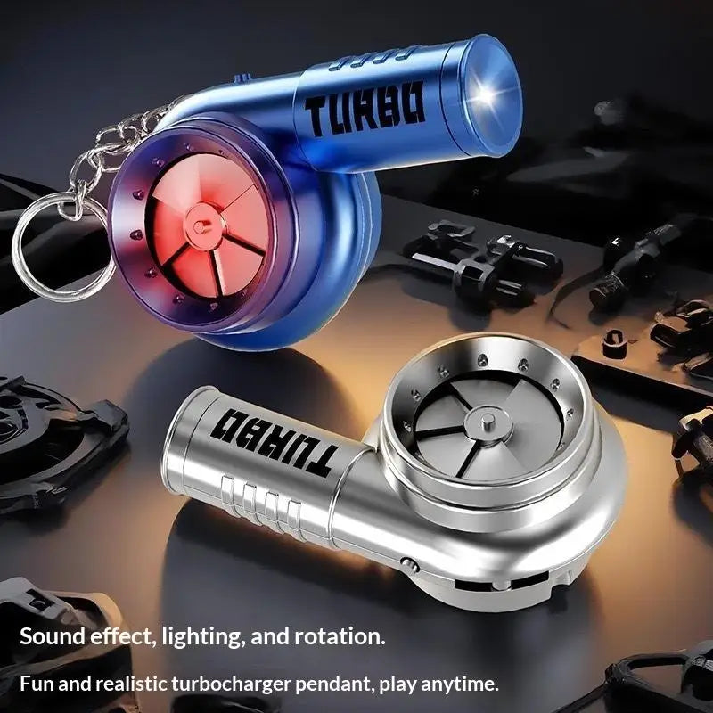 Turbo Keychain LED Light & Sound Spinning Fidget Toy | Car Gift Novelty Keychain Nixie