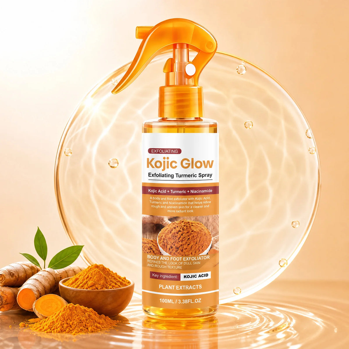 VIARELINE Turmeric Kojic Acid Exfoliating Spray 100ml Body Exfoliating Spray Nixie