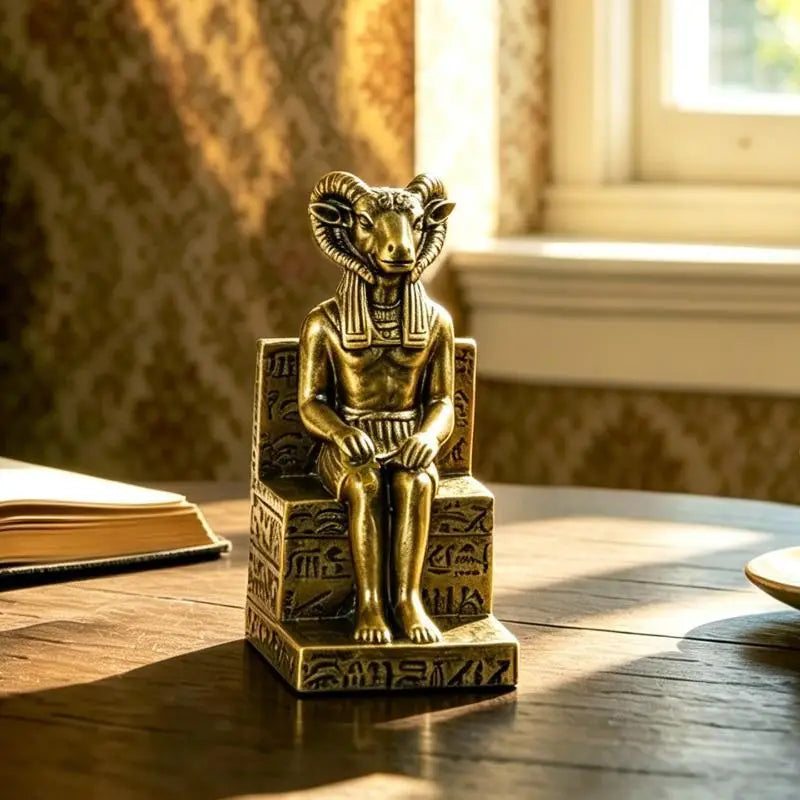 Egyptian Anubis & Khnum Resin Statue Figurine | Home Décor Decorative Resin Figurine Nixie A1