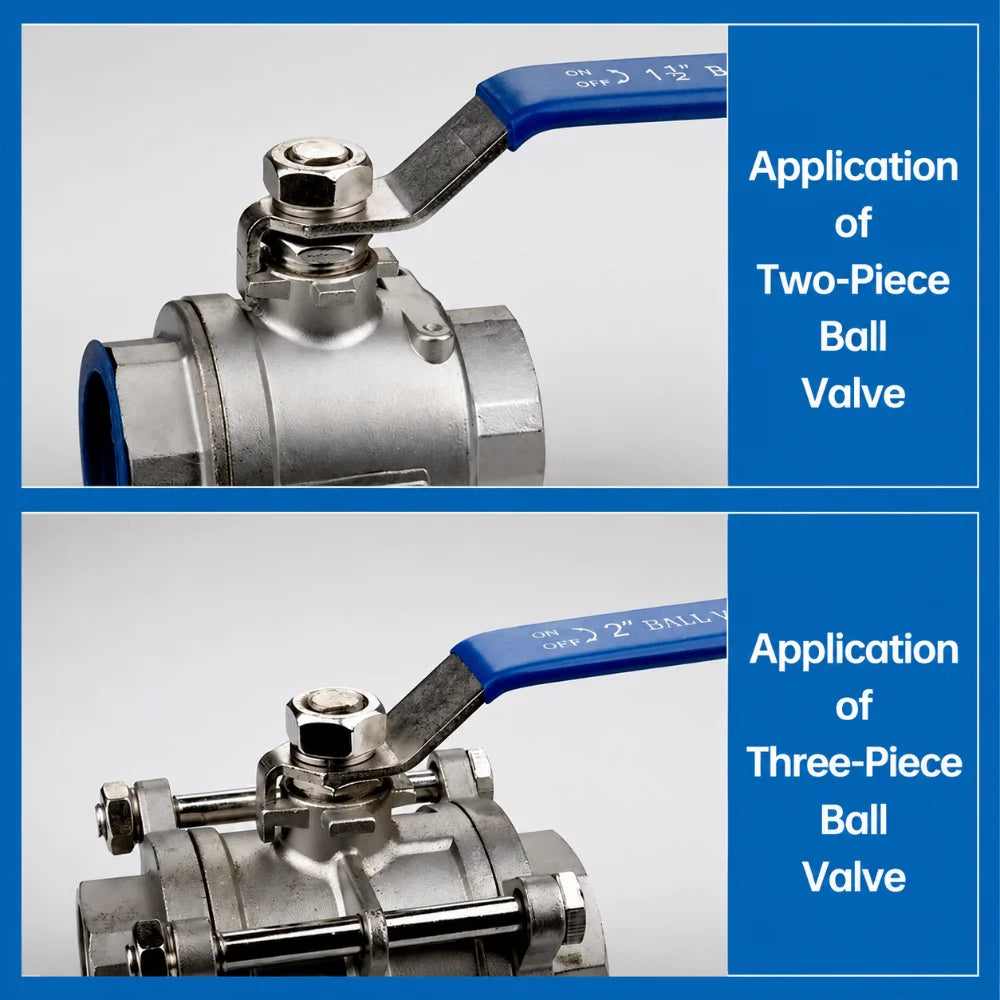 Stainless Steel Ball Valve Lever Handle DN15–DN50 | 6 Sizes