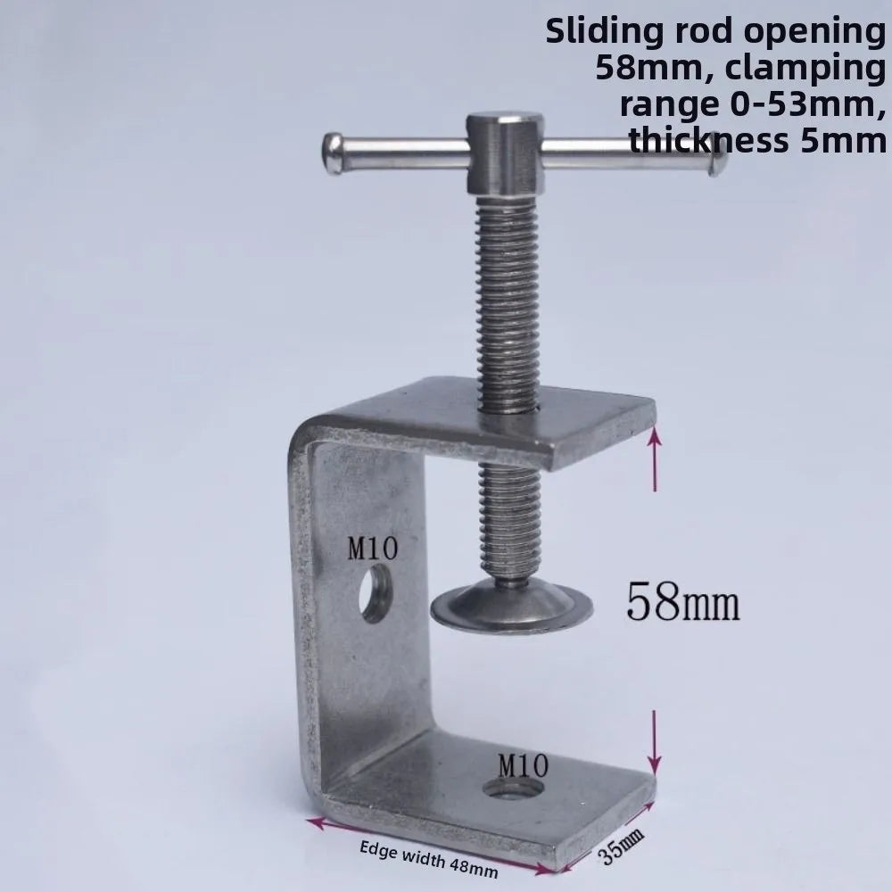 304 Stainless Steel C-Clamp Sliding Rod Adjustable 40–69mm C-Clamp Nixie