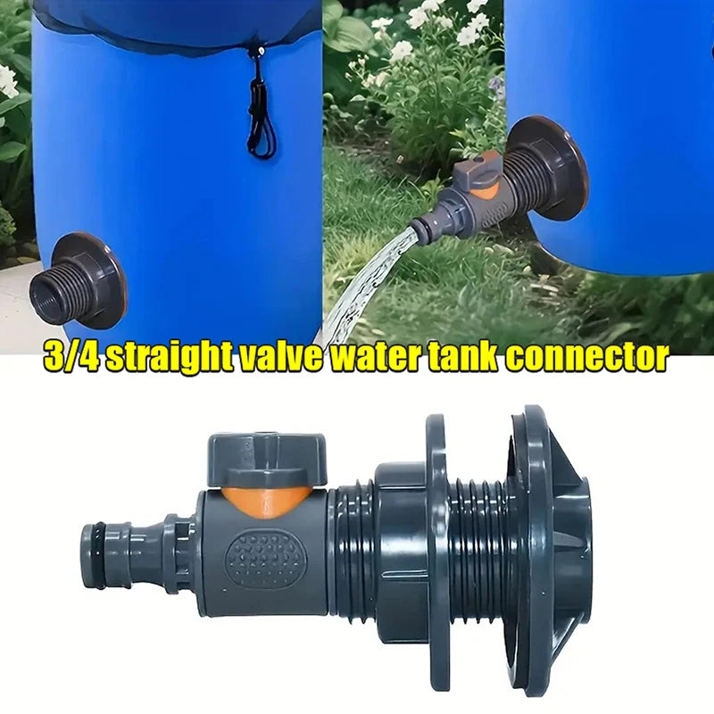 6-Way Water Tank Connector with Switch Valve | PVC Irrigation Irrigation Pipe Fitting Nixie