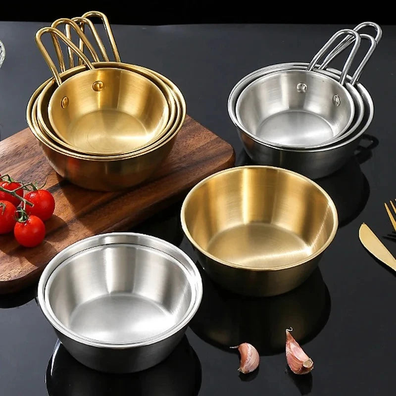Korean Stainless Steel Rice Bowl & Sauce Dish Set | Nixie Stainless Steel Bowl Nixie
