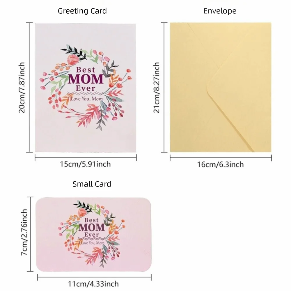 3D Pop-Up Mother's Day Card – Floral Bouquet Handmade Gift Pop-Up Greeting Card Nixie