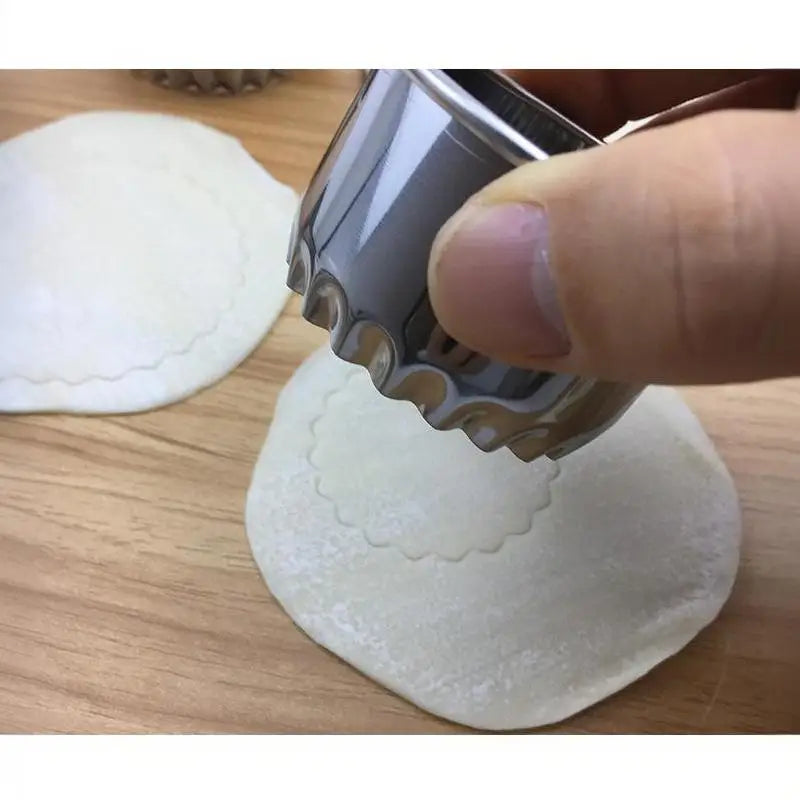 3-Piece Stainless Steel Round Cookie & Dumpling Cutter Set Cookie Cutter Set Nixie