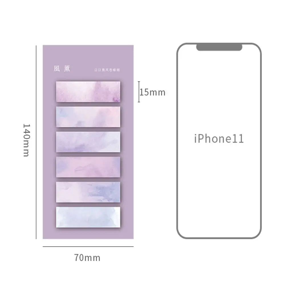 120 Sheets Gradient Morandi Sticky Notes Index Memo Pad Sticky Notes Memo Pad Nixie