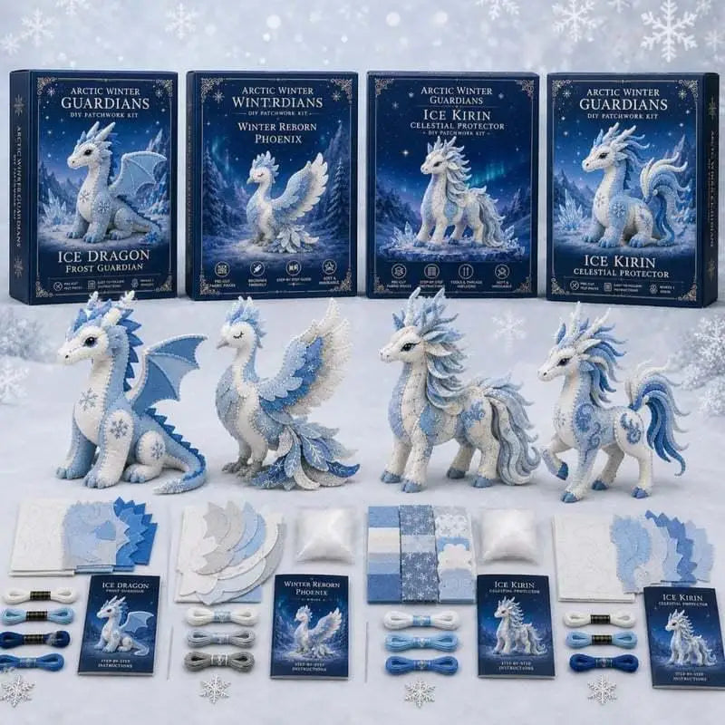 3D Snow Fox DIY Felt Sewing Kit – Pre-Cut Stuffed Animal Craft DIY Felt Sewing Kit Nixie