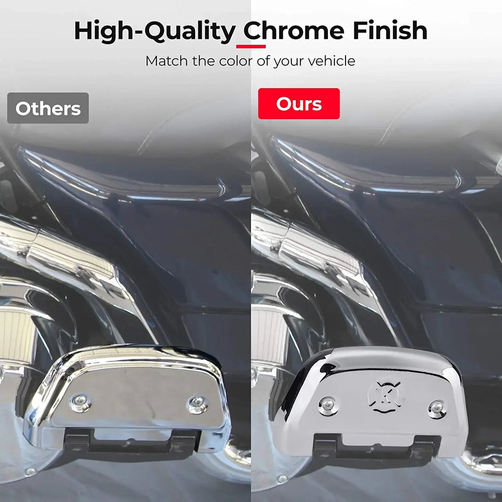 Chrome D-Shaped Passenger Floorboard Covers – Harley Touring Softail Motorcycle Floorboard Covers Nixie