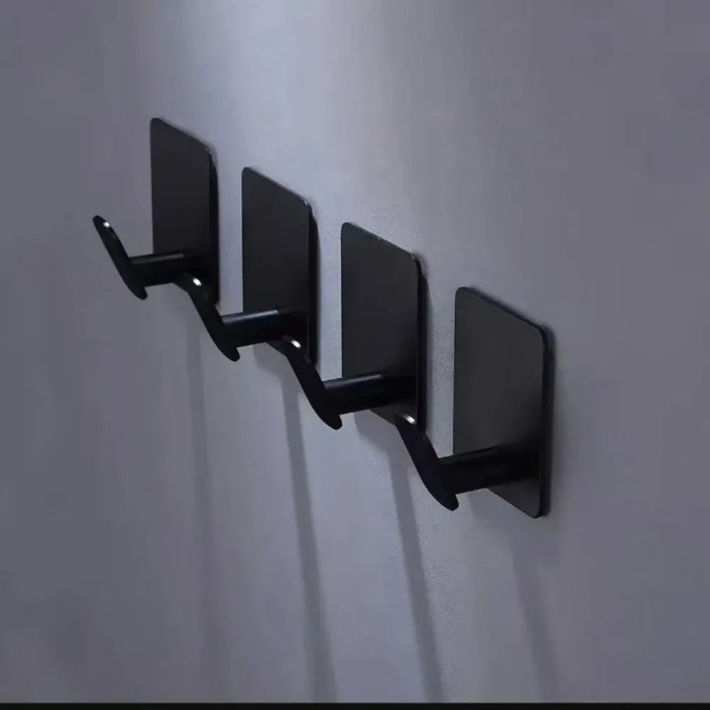 3-Pack Stainless Steel Adhesive Wall Hooks – Rust-Proof