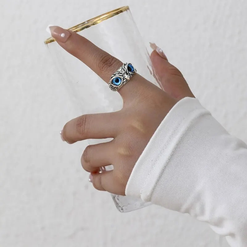 Vintage Adjustable Owl Ring – Unisex Hip Hop Fashion Jewelry Fashion Ring Nixie