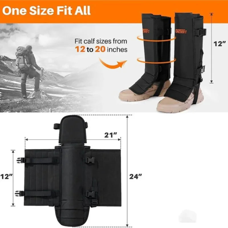 Heavy Duty Hunting Gaiters – Snake & Thorn Leg Guards Hunting Leg Gaiters Nixie