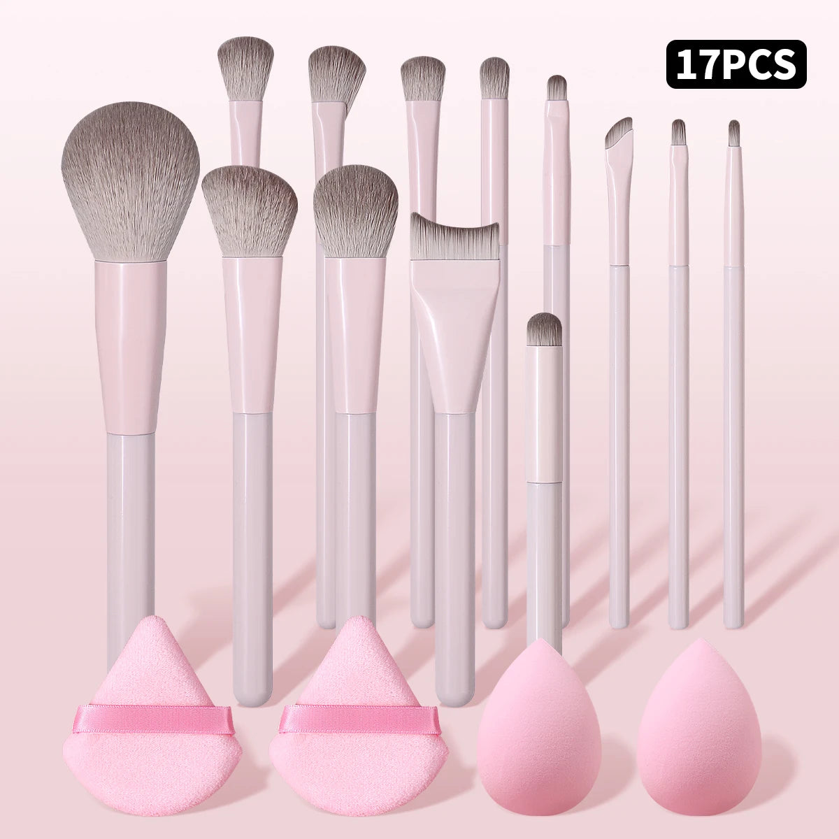 Soft Fluffy Makeup Brush Set – Beginner Foundation & Blush