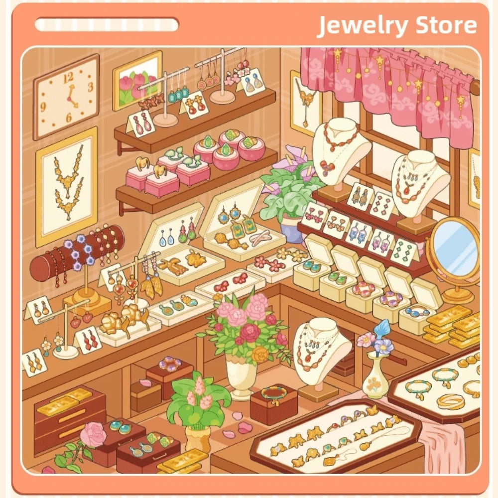 3D Miniature Scene Stickers – 10 Shop Themes DIY Craft Book Craft Sticker Book Nixie