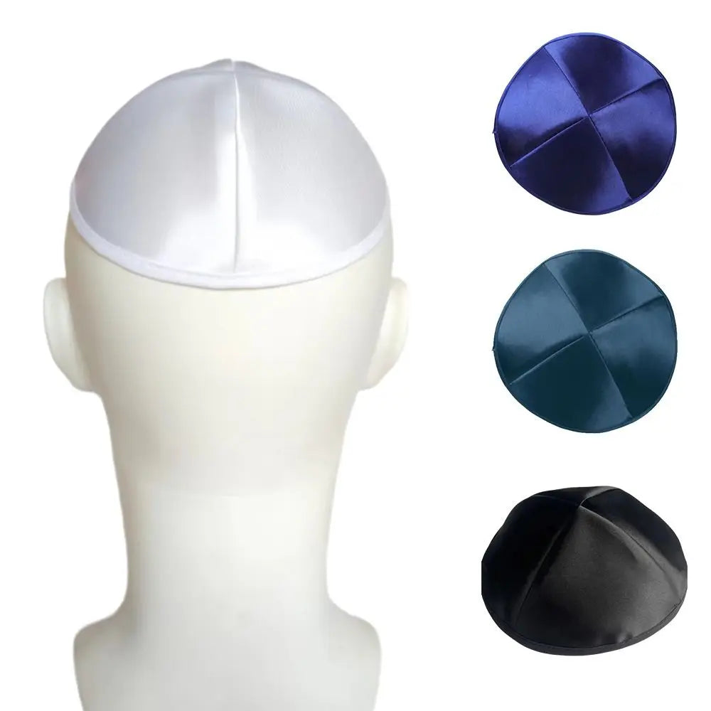 Satin Kippah Yarmulke – Lightweight Round Dome Head Cover Religious Head Cover Nixie