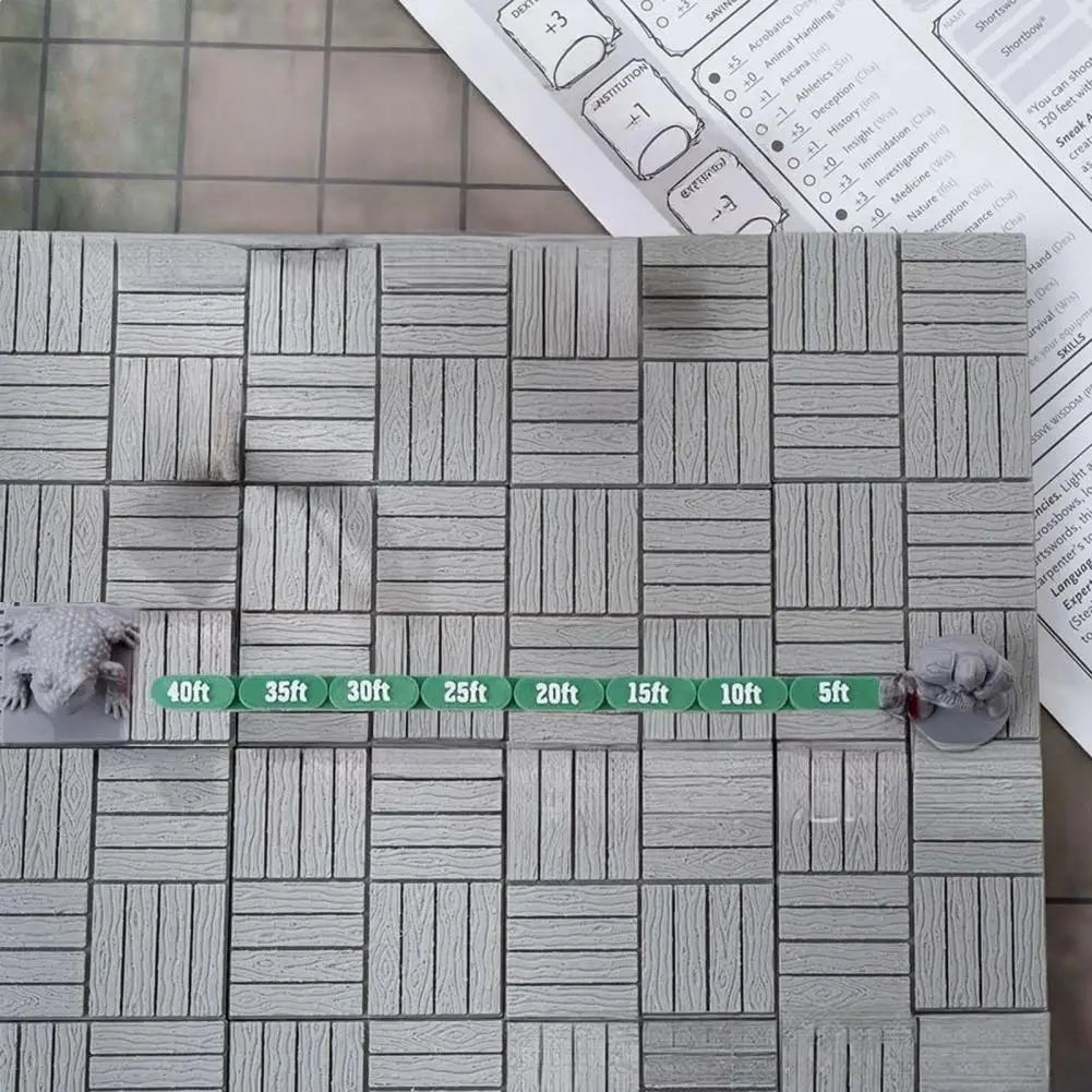 Articulated Flexible Chain Ruler for Tabletop RPG Board Games Board Game Ruler Nixie
