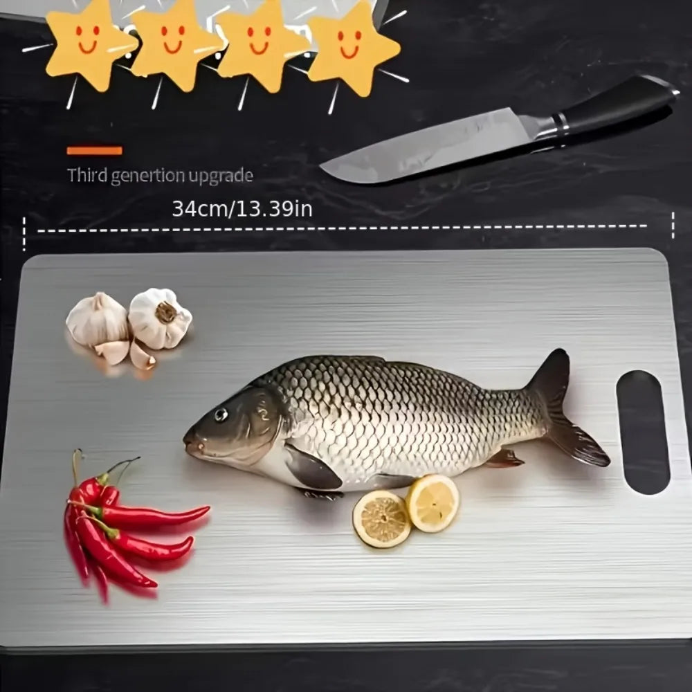 3-Piece Stainless Steel Cutting Board Set – BPA Free & Rustproof Cutting Board Set Nixie