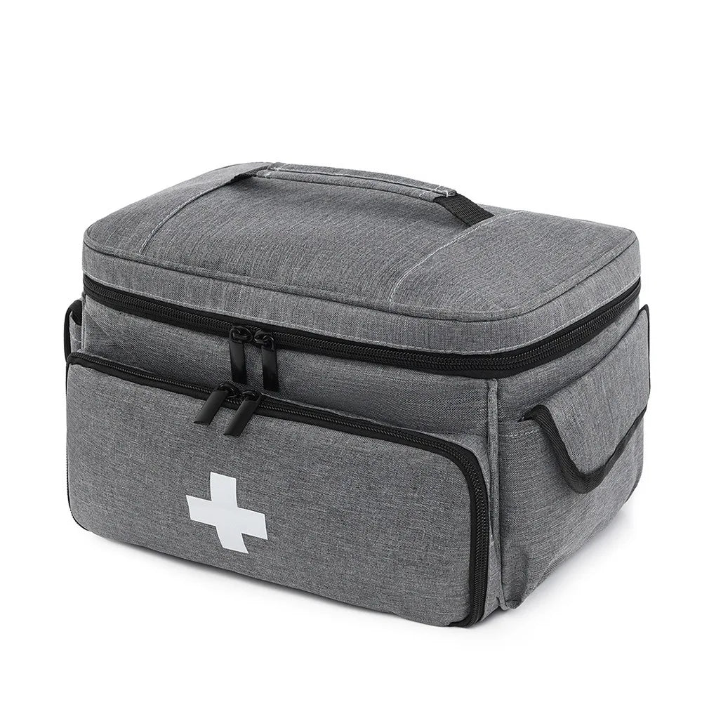 Travel Medicine Bag | Multi-Pocket, Waterproof, Adjustable Strap