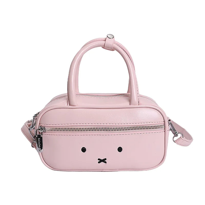 Cute Rabbit Boston Bag – Women's Shoulder & Crossbody Bag Women's Crossbody Bag Nixie Pink (No Charm)