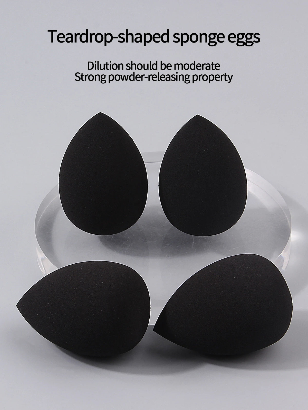 12-Piece Black Beauty Egg Makeup Sponge Set – Dry & Wet Makeup Sponge Set Nixie