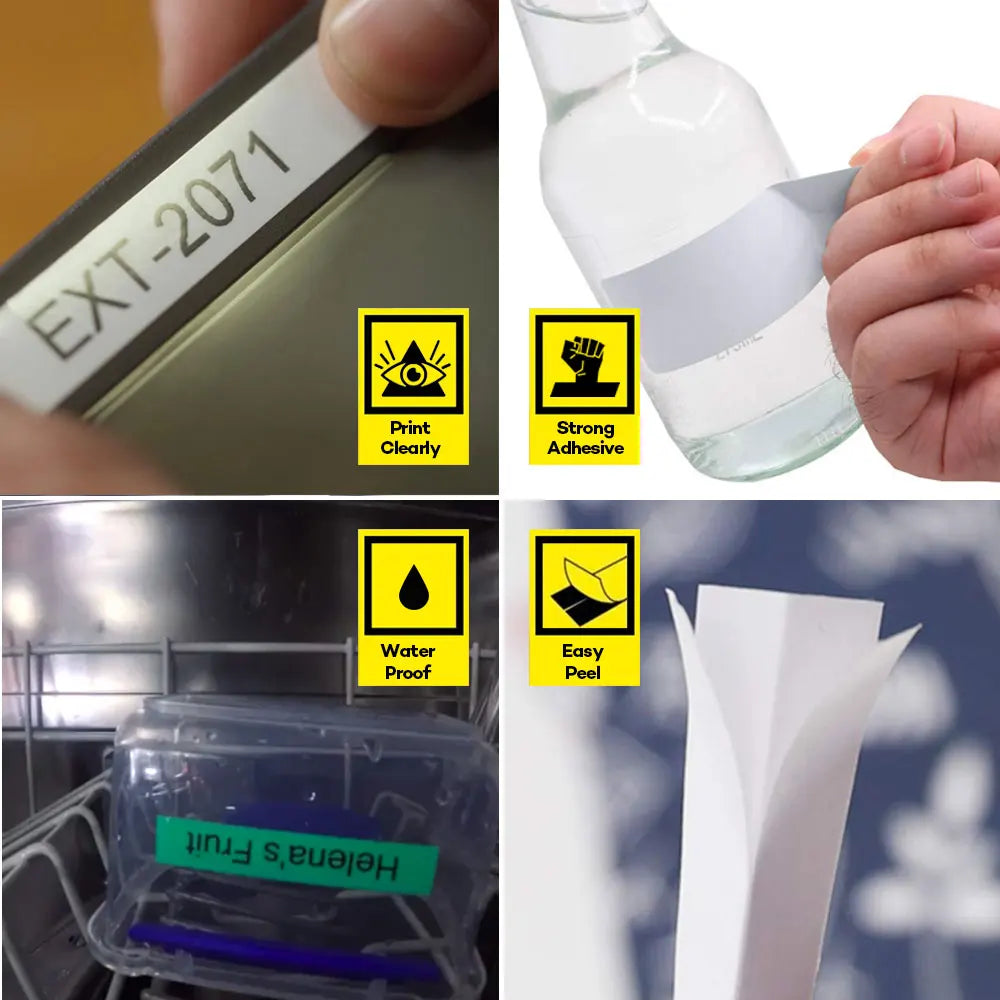 9mm Laminated Label Tape Compatible with Brother TZe-221 Label Printer Tape Nixie