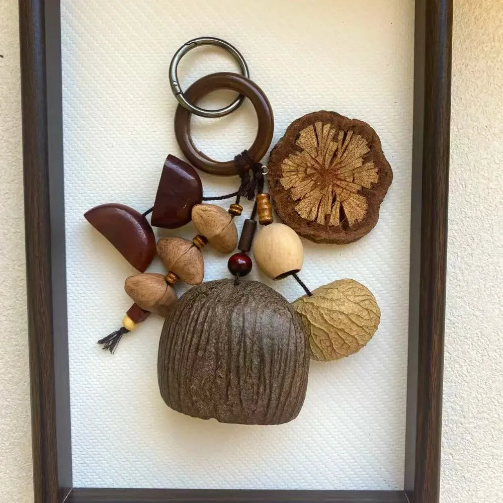Handmade Natural Nut Shell Hanging Bell Pendant Décor Hanging Bell Pendant Nixie