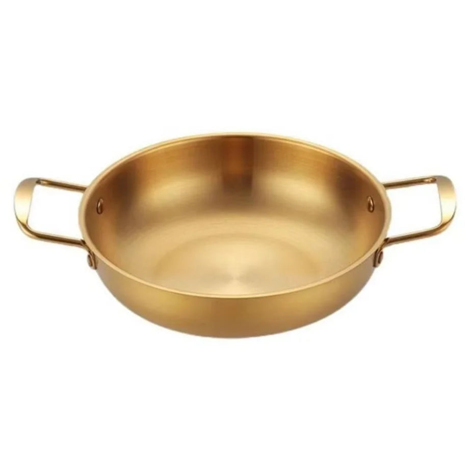 Stainless Steel Paella Pan & Saucepan – Seafood Rice Pot Stainless Steel Cookware Nixie B 20cm