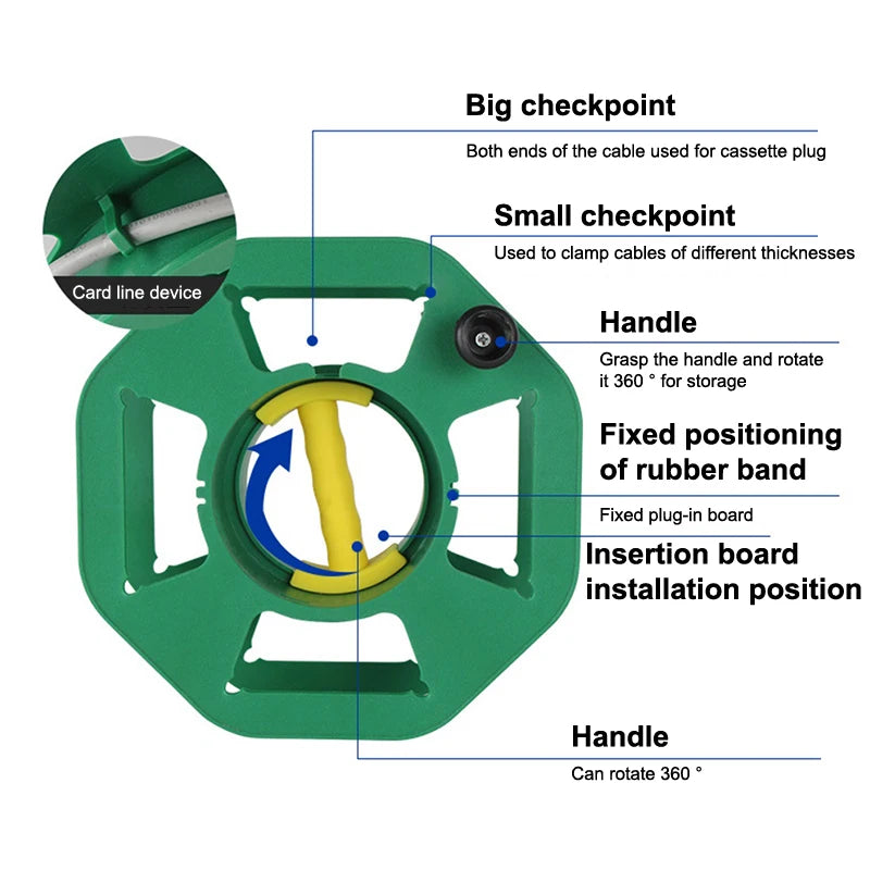 Portable Plastic Cable Winding Reel Wire Storage Organizer