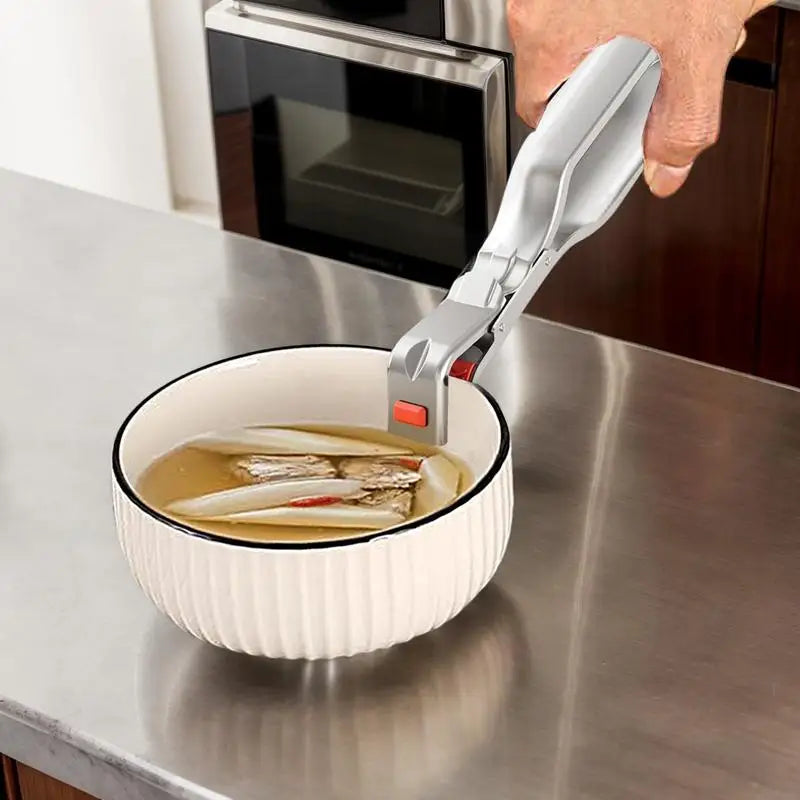 Stainless Steel Hot Plate Gripper Clip Tongs | Kitchen Bowl Holder Kitchen Gripper Tongs Nixie