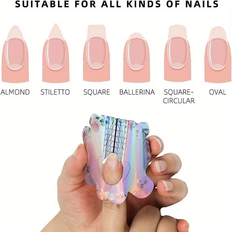 100/300Pcs Nail Extension Form Stickers for Gel & Acrylic Nail Extension Forms Nixie